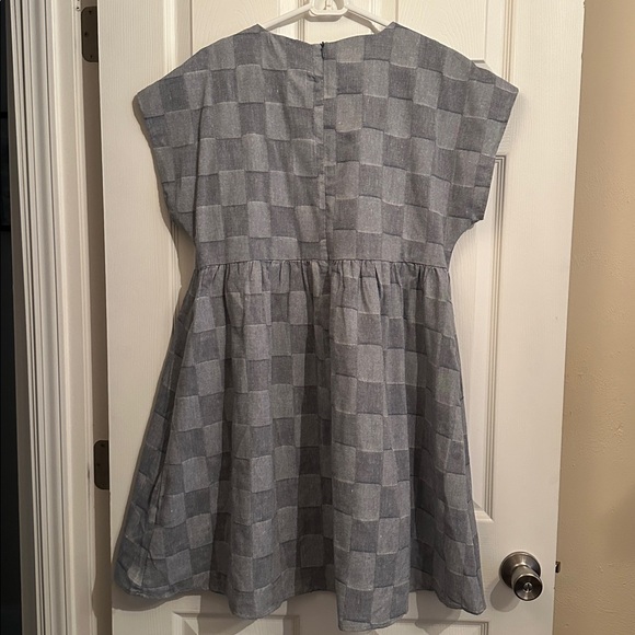 Anniewear Stylish Gray Checkered Dress - Picture 5 of 5